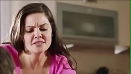 Mom and sons friend oral lick suck bj blowjob blow job brunette milf stocking